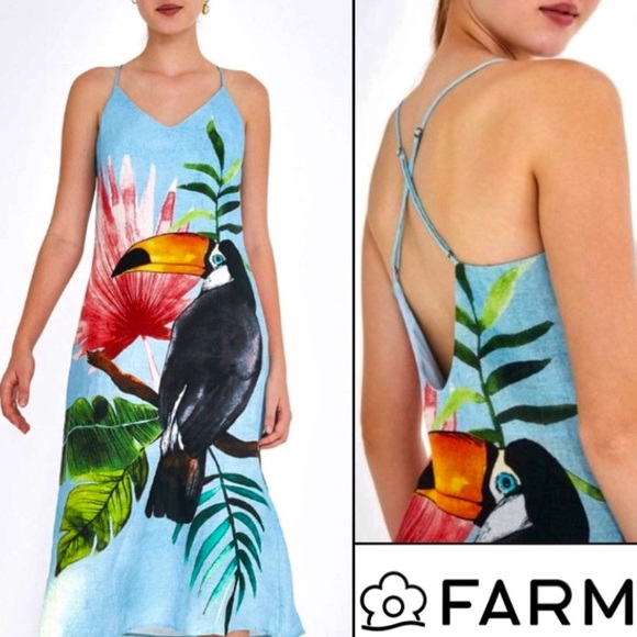 Anthropologie Dresses & Skirts - Farm Rio Anthropologie Toucan Shift Tank Dress XS